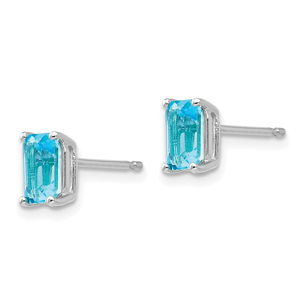 Emerald-cut Post Earring Mountings - WBC