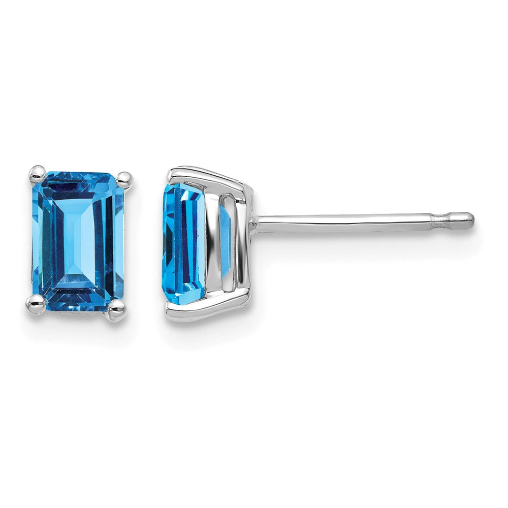 Emerald-cut Post Earring Mountings - WBC