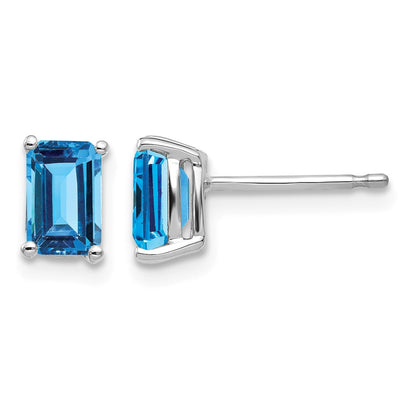 Emerald-cut Post Earring Mountings - WBC