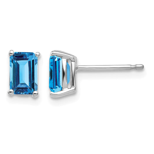 Emerald-cut Post Earring Mountings - WBC