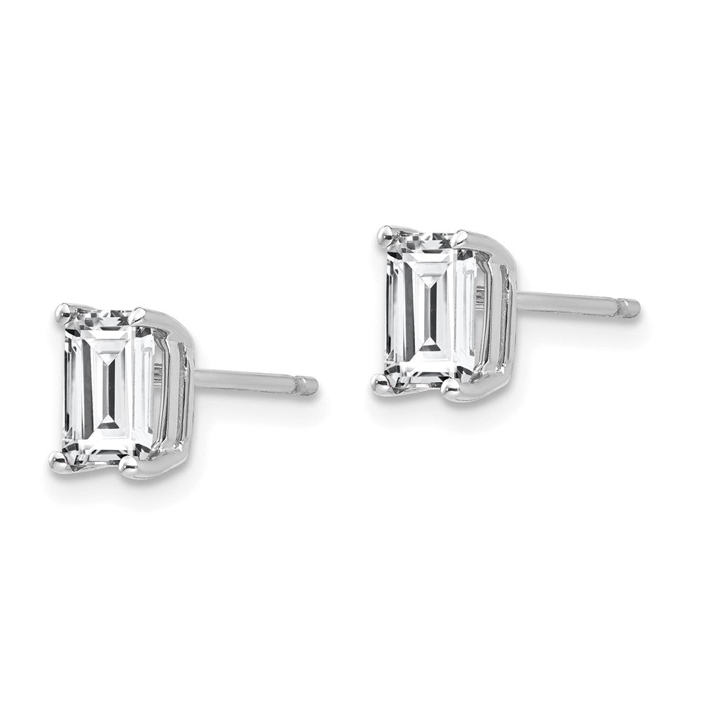 Octagon Radiant-Cut Cubic Zirconia Post Earrings - WBC