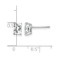 Octagon Radiant-Cut Cubic Zirconia Post Earrings - WBC