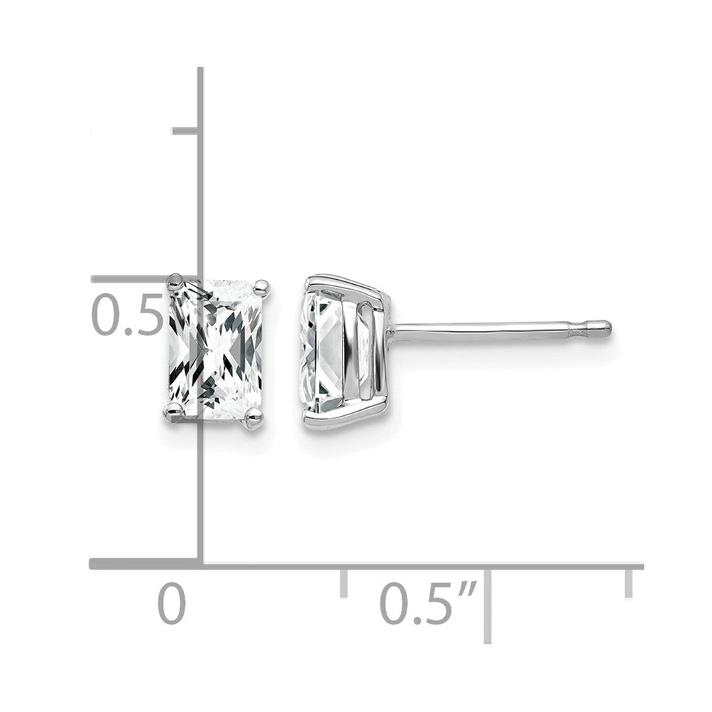 Octagon Radiant-Cut Cubic Zirconia Post Earrings - WBC