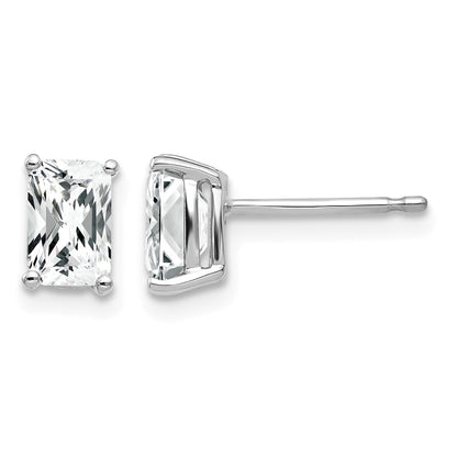 Octagon Radiant-Cut Cubic Zirconia Post Earrings - WBC