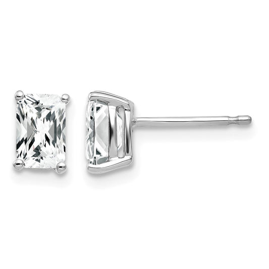 Octagon Radiant-Cut Cubic Zirconia Post Earrings - WBC