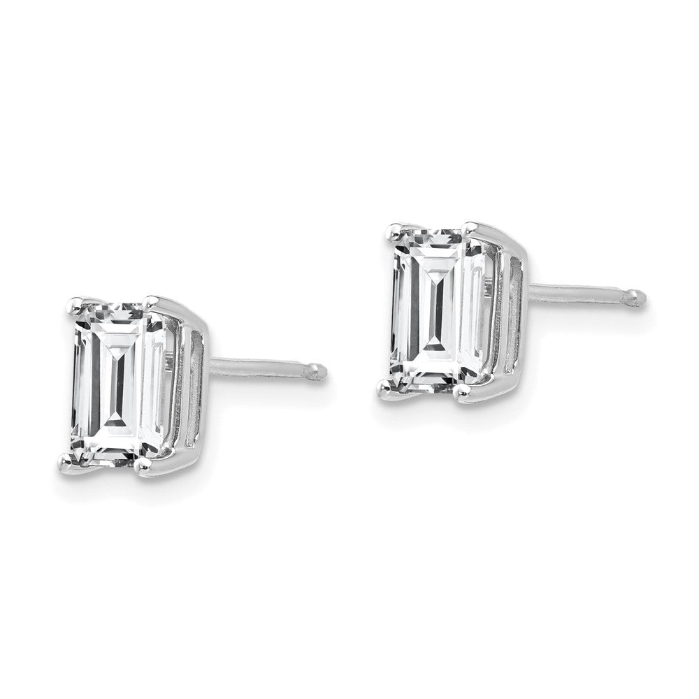 Octagon Radiant-Cut Cubic Zirconia Post Earrings - WBC
