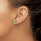 Emerald-Cut Peridot Post Earrings - WBC
