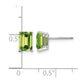 Emerald-Cut Peridot Post Earrings - WBC