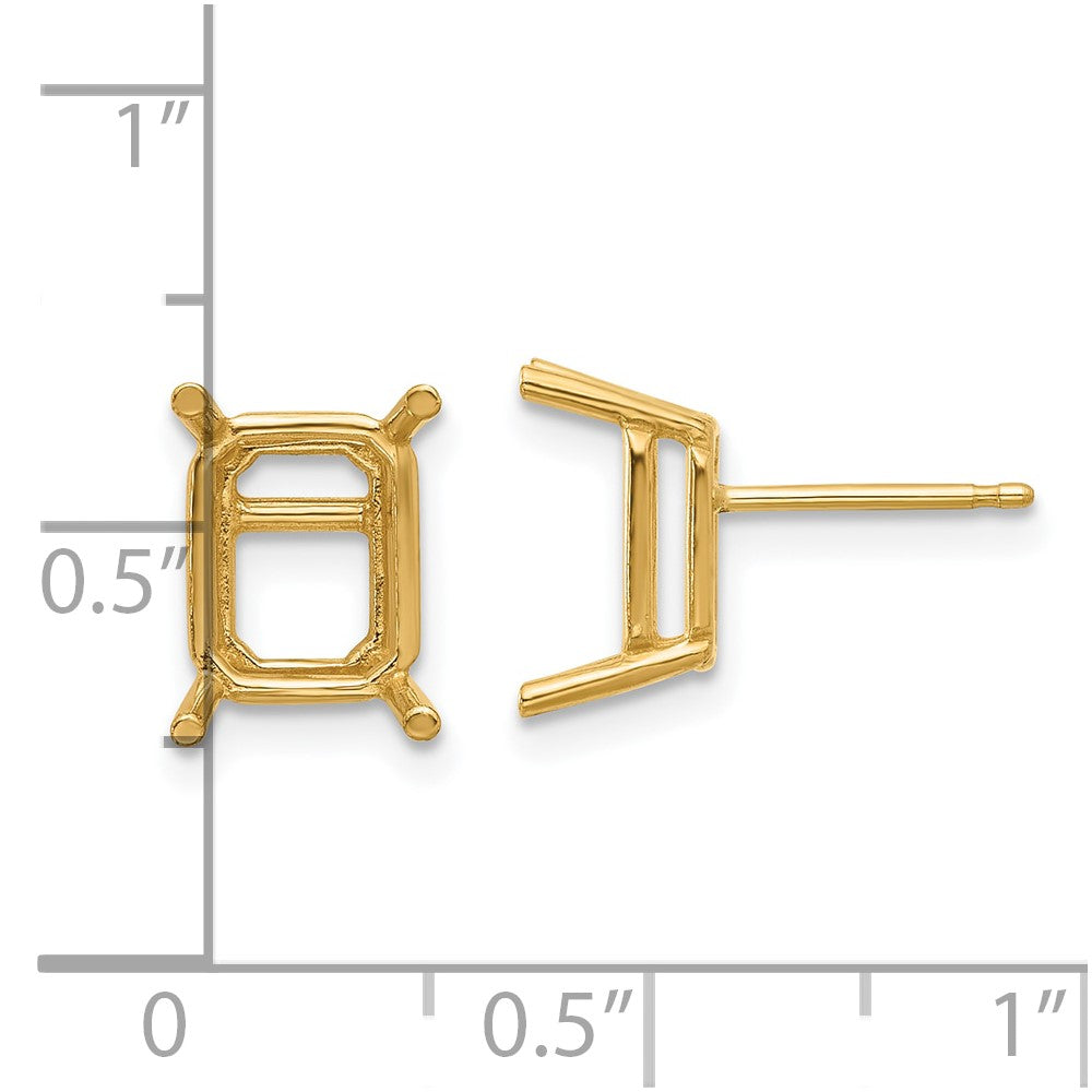 Emerald Post Earring Mountings - WBC