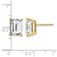 Emerald-Cut Cubic Zirconia Post Earrings - WBC