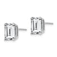 Emerald-Cut Cubic Zirconia Post Earrings - WBC