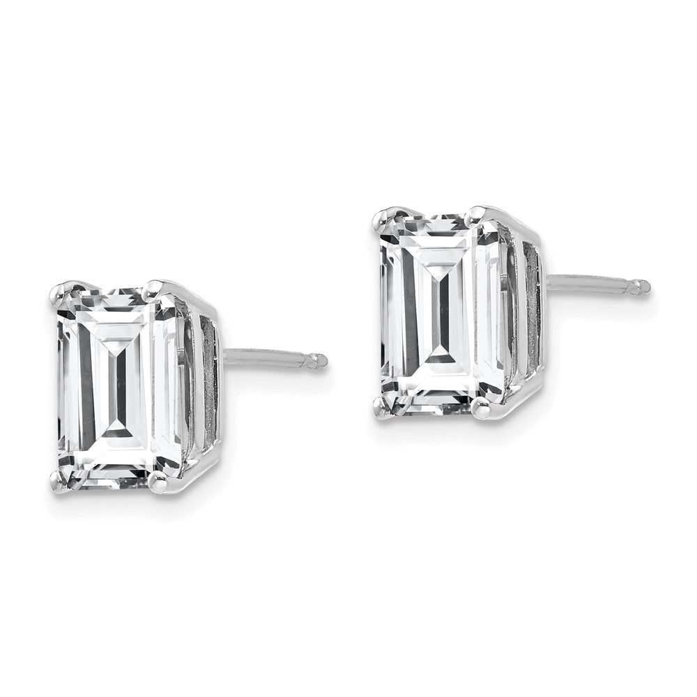 Emerald-Cut Cubic Zirconia Post Earrings - WBC