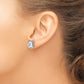 Emerald-Cut Cubic Zirconia Post Earrings - WBC