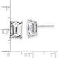 Emerald-Cut Cubic Zirconia Post Earrings - WBC