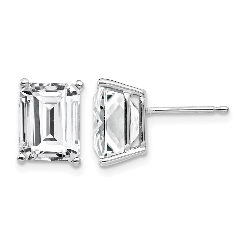 Emerald-Cut Cubic Zirconia Post Earrings - WBC