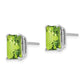 Emerald-Cut Peridot Post Earrings - WBC