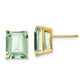 Emerald-Cut Green Quartz Post Earrings - WBC