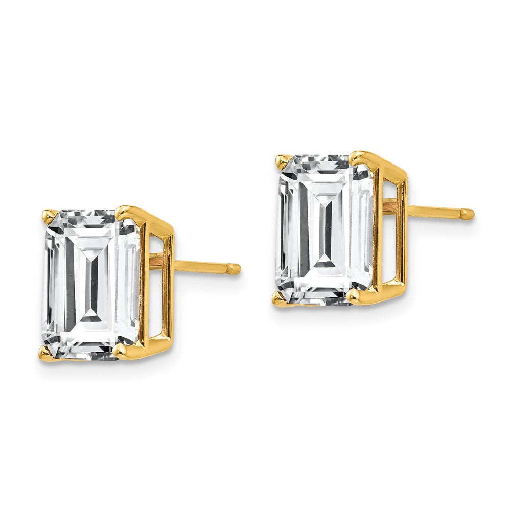 Emerald-Cut Cubic Zirconia Post Earrings - WBC