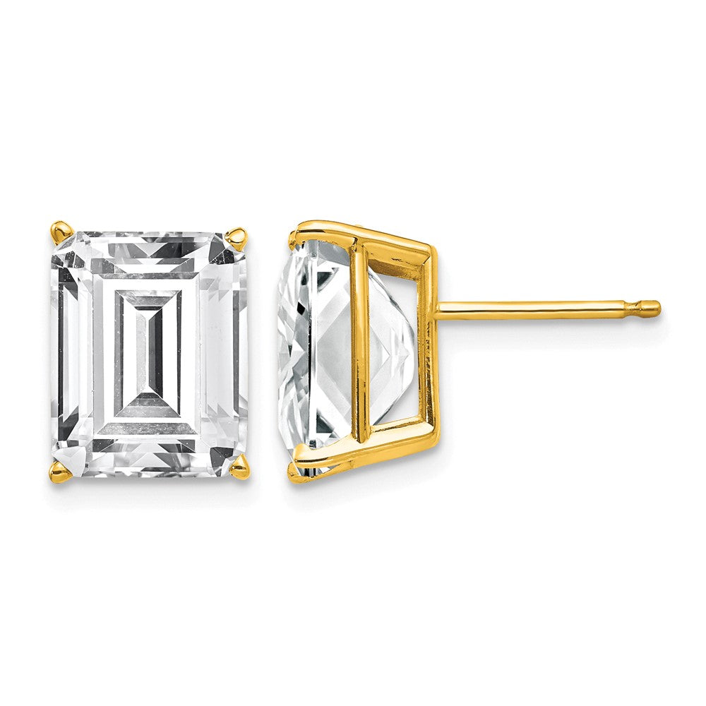 Emerald-Cut Cubic Zirconia Post Earrings - WBC