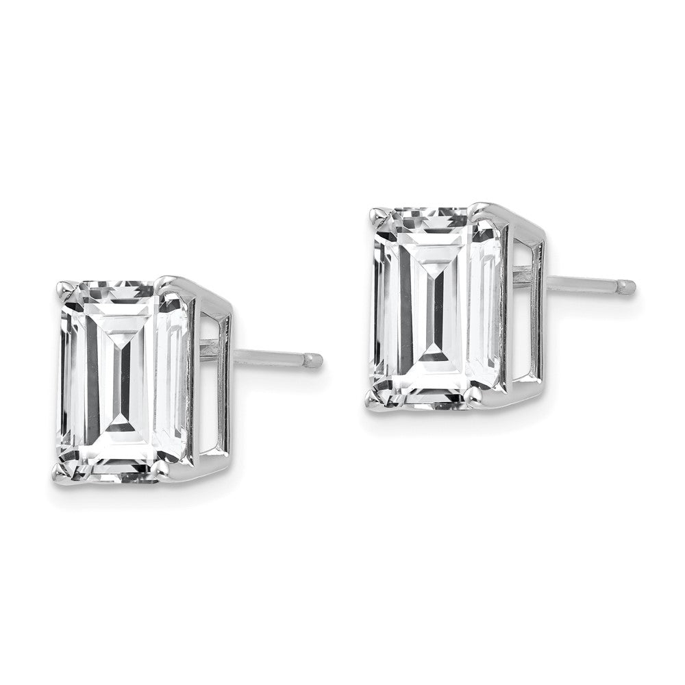 Emerald-Cut Cubic Zirconia Post Earrings - WBC
