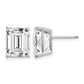Emerald-Cut Cubic Zirconia Post Earrings - WBC