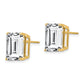 Emerald-Cut Cubic Zirconia Post Earrings - WBC