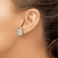 Emerald-Cut Cubic Zirconia Post Earrings - WBC