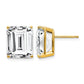 Emerald-Cut Cubic Zirconia Post Earrings - WBC