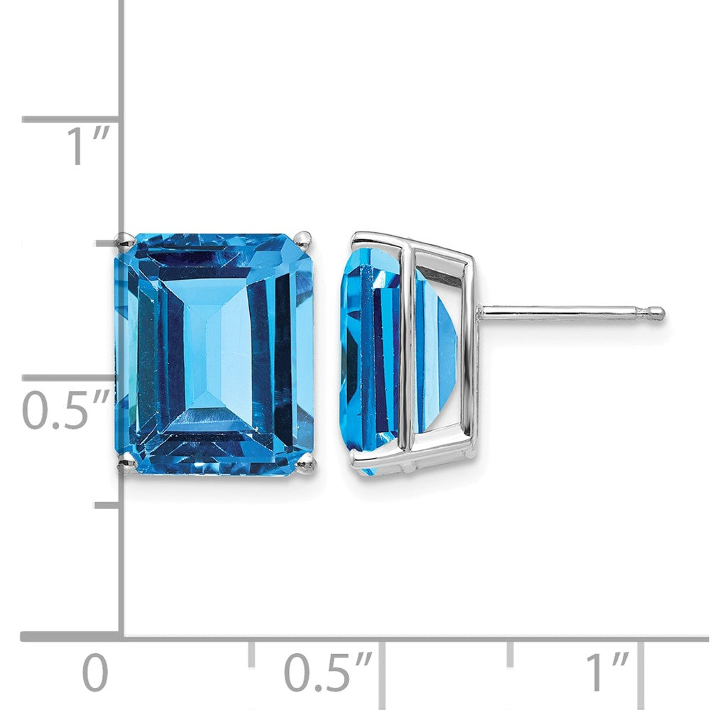 Emerald-cut Post Earring Mountings - WBC