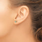Round Checker-Cut Green Quartz Post Earrings - WBC