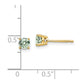 Round Checker-Cut Green Quartz Post Earrings - WBC