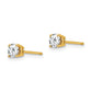 Round Cubic Zirconia Post Earrings - WBC