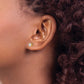 Round Cubic Zirconia Post Earrings - WBC