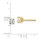 Round Cubic Zirconia Post Earrings - WBC