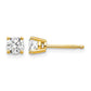 Round Cubic Zirconia Post Earrings - WBC