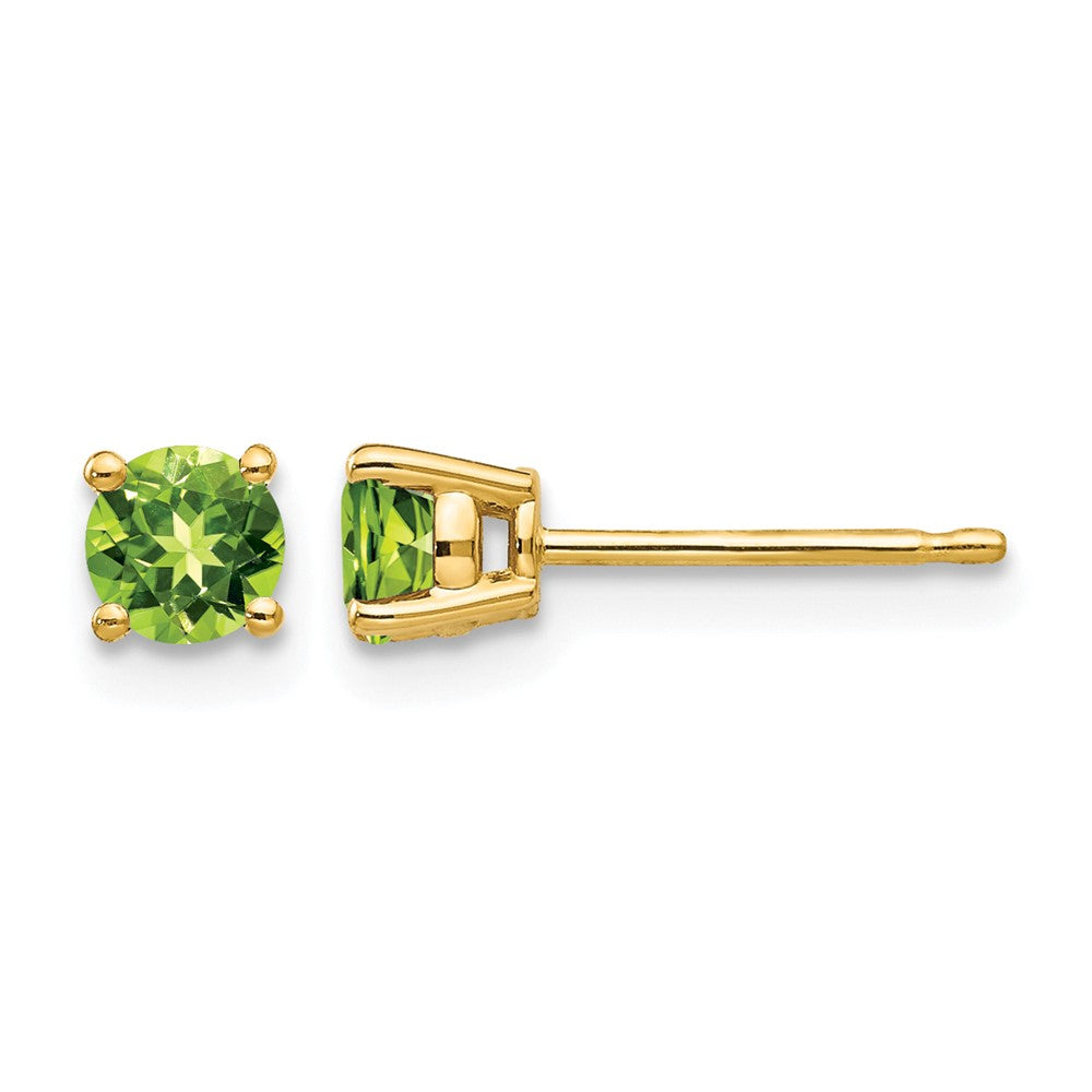 Round Peridot Post Earrings - WBC