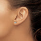 Round Green Quartz Post Earrings - WBC