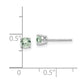 Round Green Quartz Post Earrings - WBC