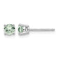 Round Green Quartz Post Earrings - WBC