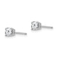 Round Cubic Zirconia Post Earrings - WBC