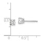 Round Cubic Zirconia Post Earrings - WBC