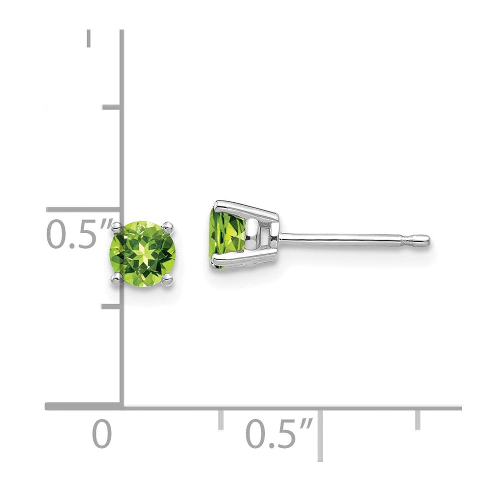 Round Peridot Post Earrings - WBC