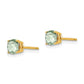 Round Green Quartz Post Earrings - WBC