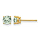 Round Green Quartz Post Earrings - WBC
