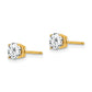Round Cubic Zirconia Post Earrings - WBC