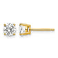 Round Cubic Zirconia Post Earrings - WBC