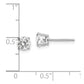 Round Cubic Zirconia Post Earrings - WBC