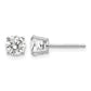 Round Cubic Zirconia Post Earrings - WBC