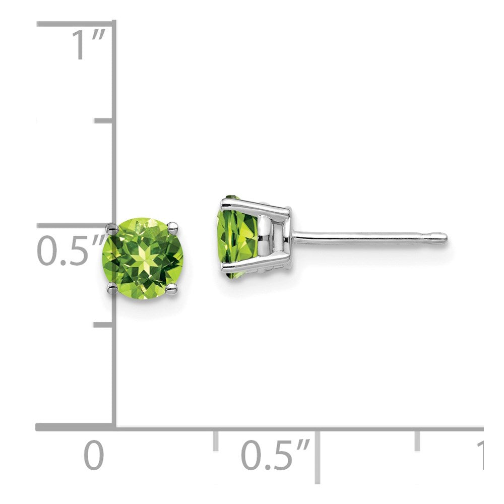 Round Peridot Post Earrings - WBC