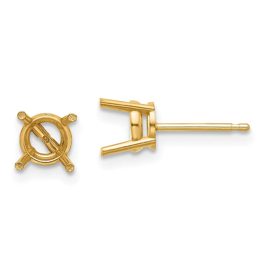 Round Post Earring Mountings - WBC